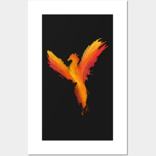 Dry brush phoenix Posters and Art